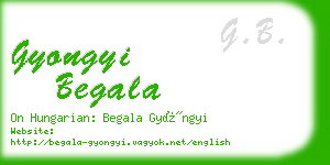 gyongyi begala business card